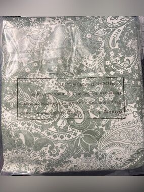 Green Paisley Sheet Set King Size